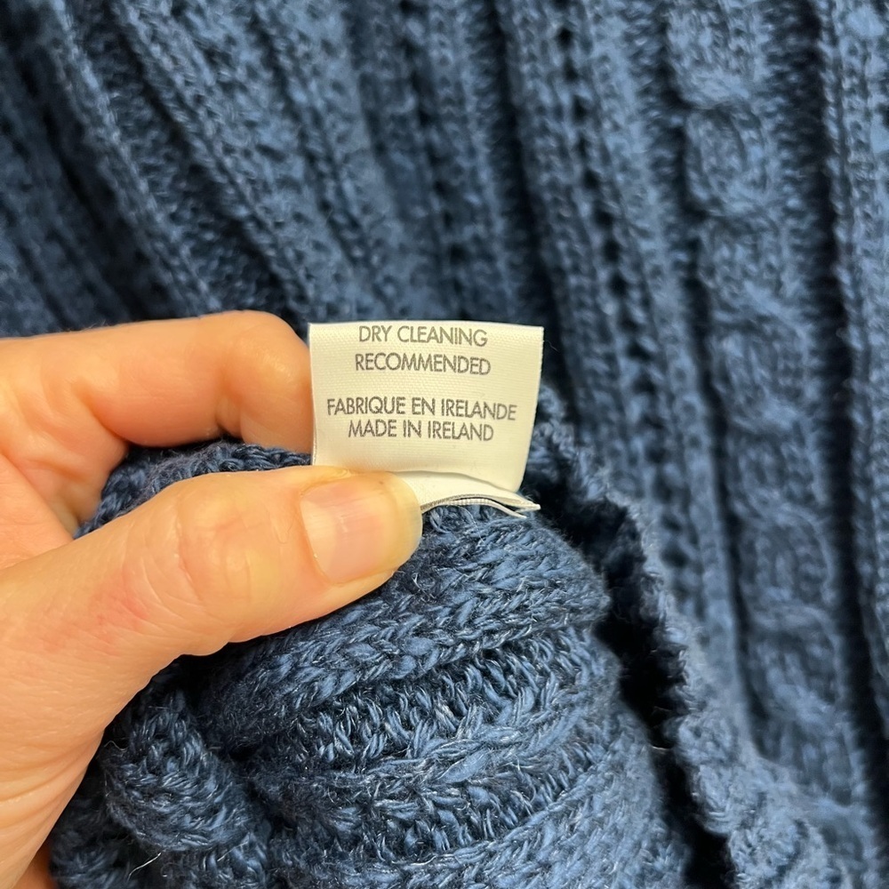 Hackett & Turpin Blue Ireland Cable Knit Sweater - Picture 11 of 11